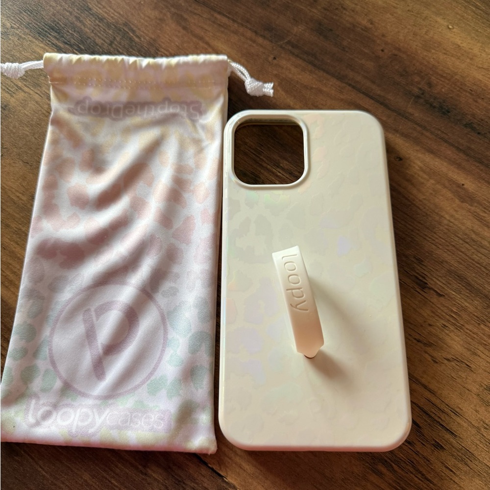 iPhone 14 Pro Max Opal Leopard Loopy Case